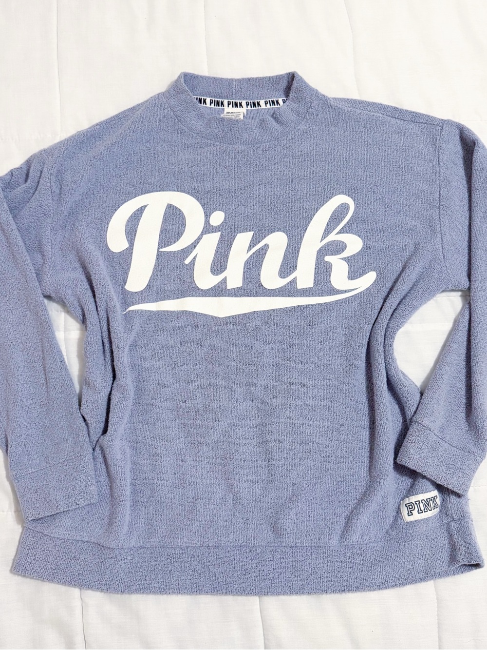 Victoria's Secret PINK blue/lilac high neck sweatshirt